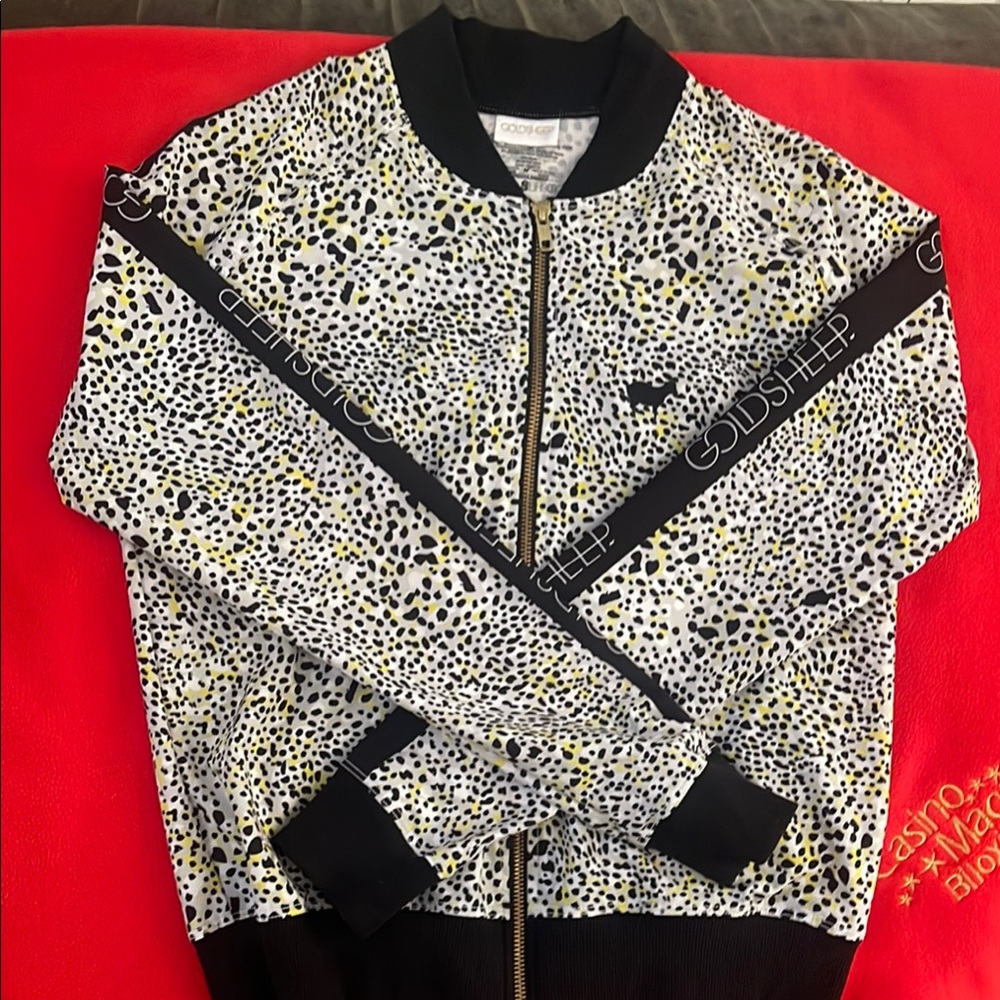 Goldsheep Black and White Varsity Jacket
